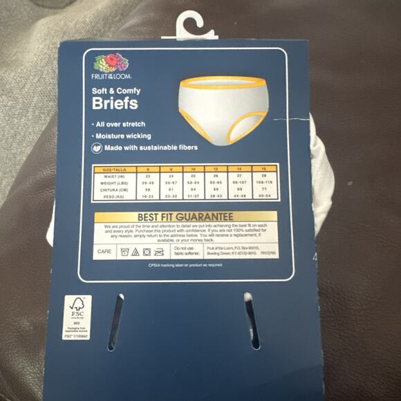 Girls Briefs 5 Pack ,Fruit Of The Loom Size 16 All over Stretch,moisture Wicking - Picture 2 of 3